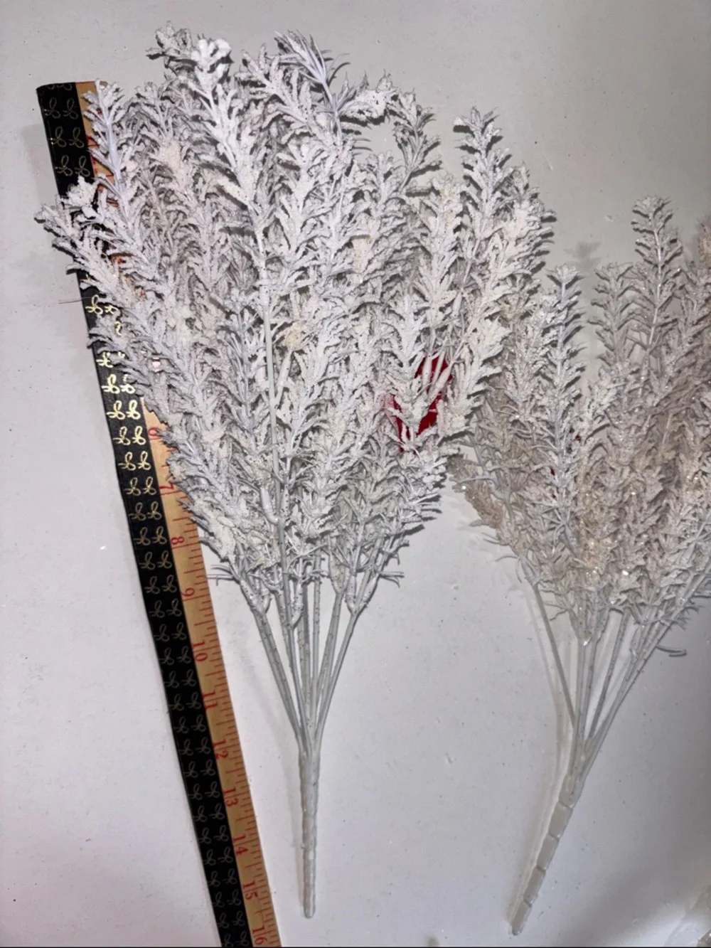 White Frosted Decorative Spray White Snow Filler White Christmas BRANCHES NWT
